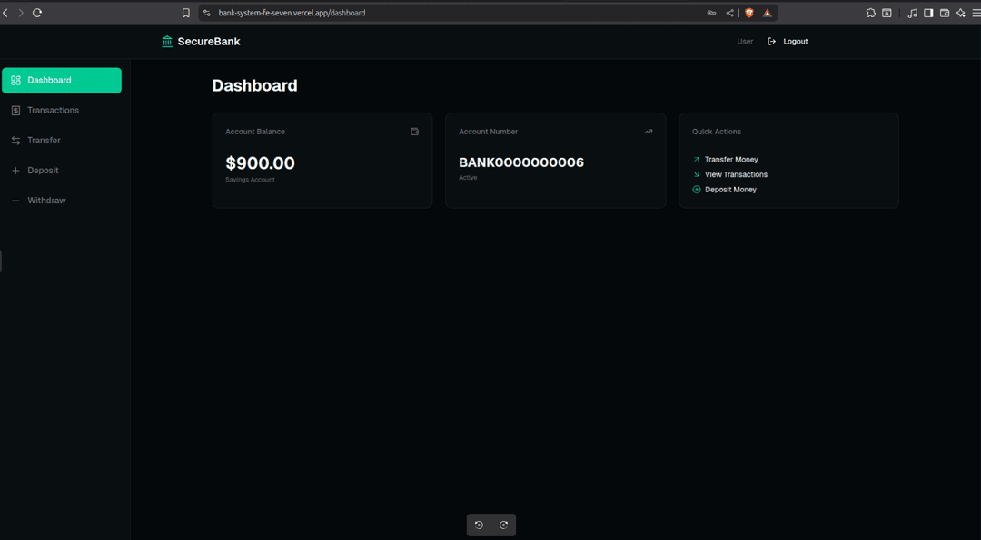 Banking System - Spring boot + Next.js